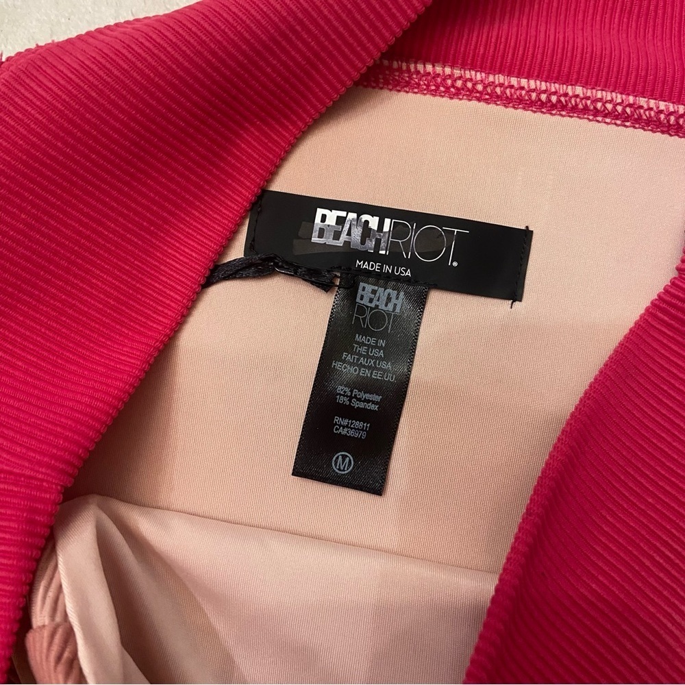New! Beach Riot Riza Alexis Bottom Rouge Color Block 3893 - Picture 3 of 10